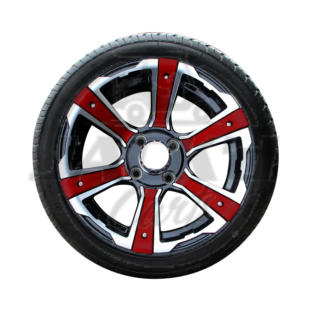 14’’ Radial Tire Assembly with Decoration FLAMENCO RED OEM Parts