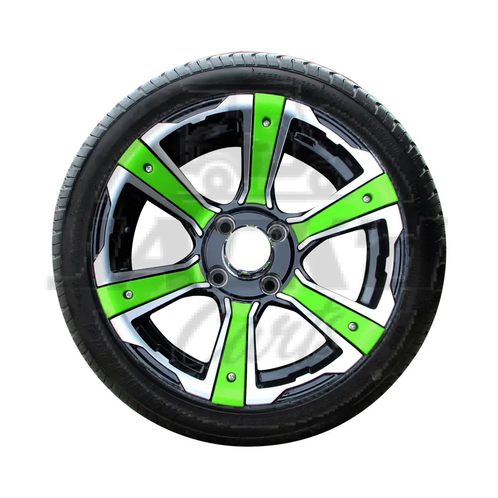 14’’ Radial Tire Assembly with Decoration LIME GREEN OEM Parts