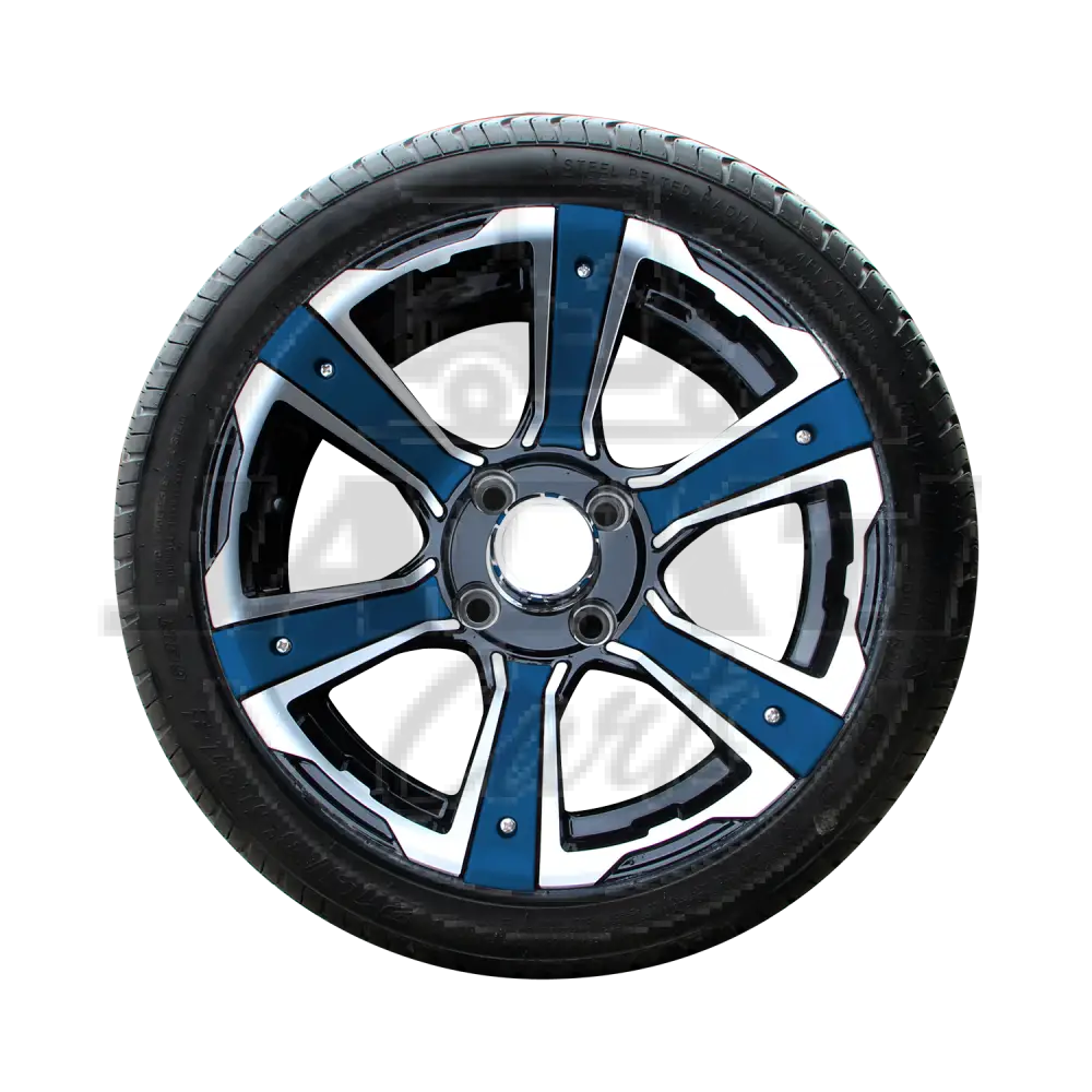 14’’ Radial Tire Assembly with Decoration MEDITERRANEAN BLUE OEM Parts