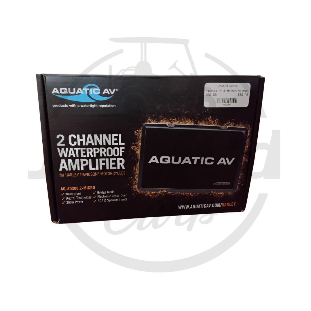 Aquatic Av 300 Watt 2-Channel Amplifier For Harley Touring