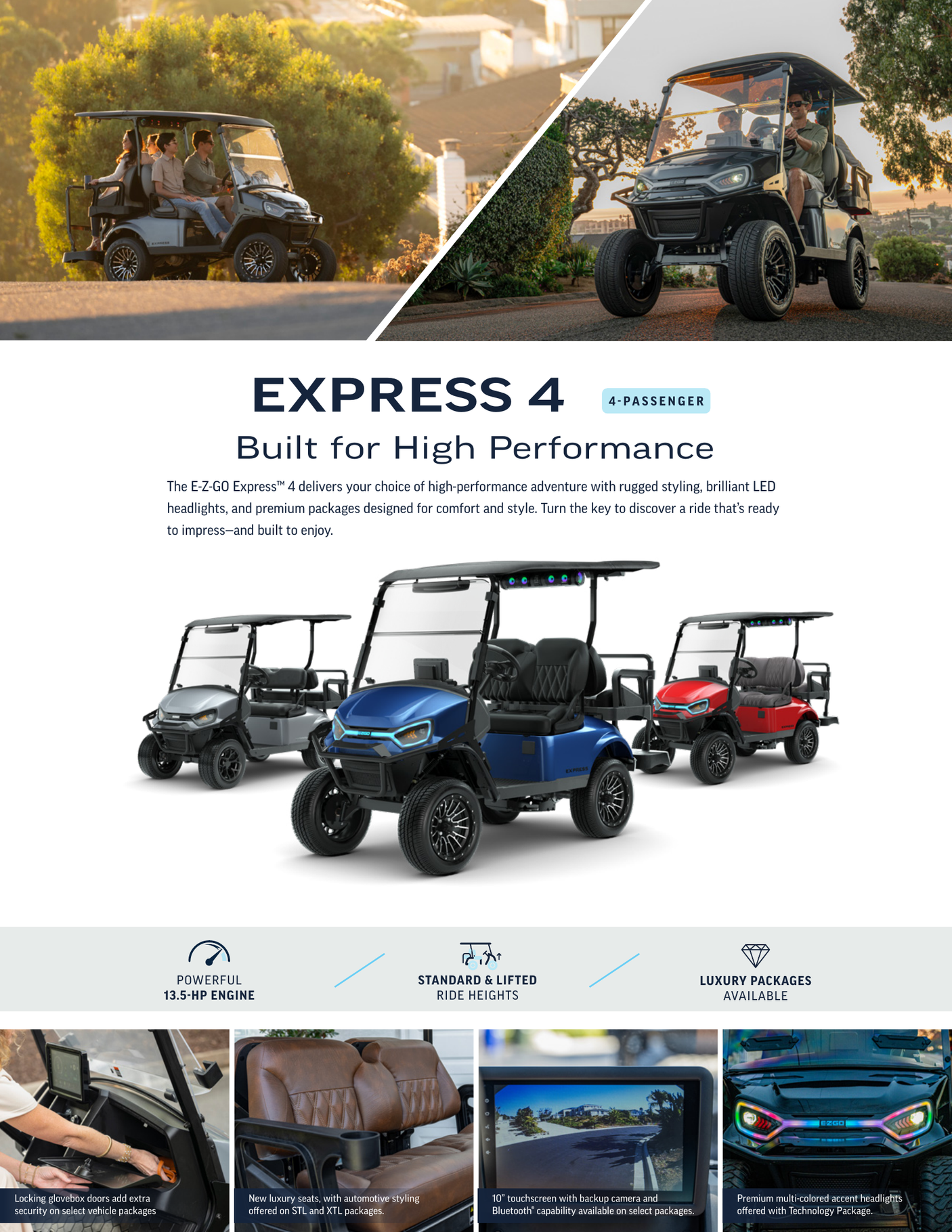 2026 EZGO Express 4 Summit XT Gas (EFI) Slate Gray | Serial #3675788