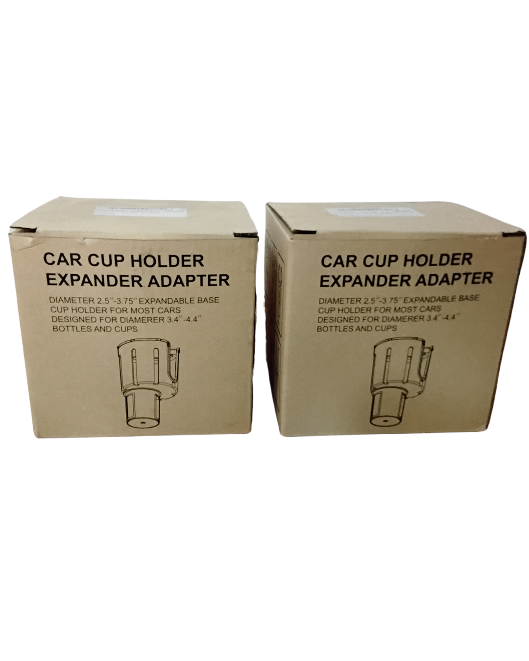 Cup-Holder Expander Adapter with Expandable-Base for Car - All Purpose Multifunctional Car Cupholder x2