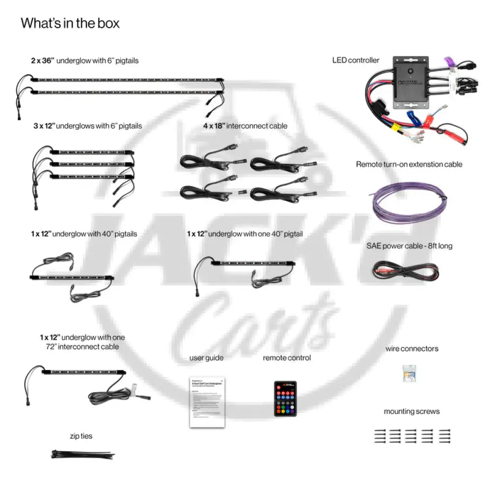 Extreme Strips - 6 Seat Cart + LED Controller Accessories