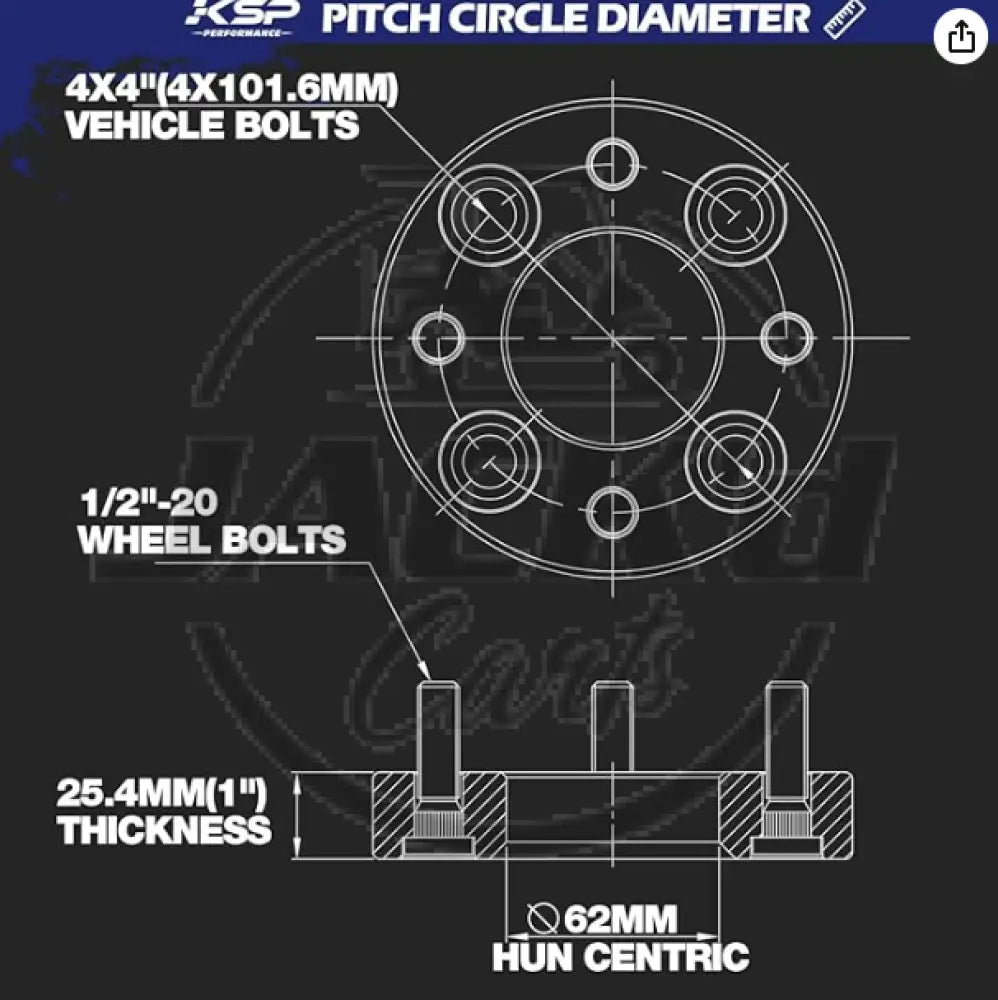 Golf Cart Wheel Spacers Adapters 1 Inch Accessories