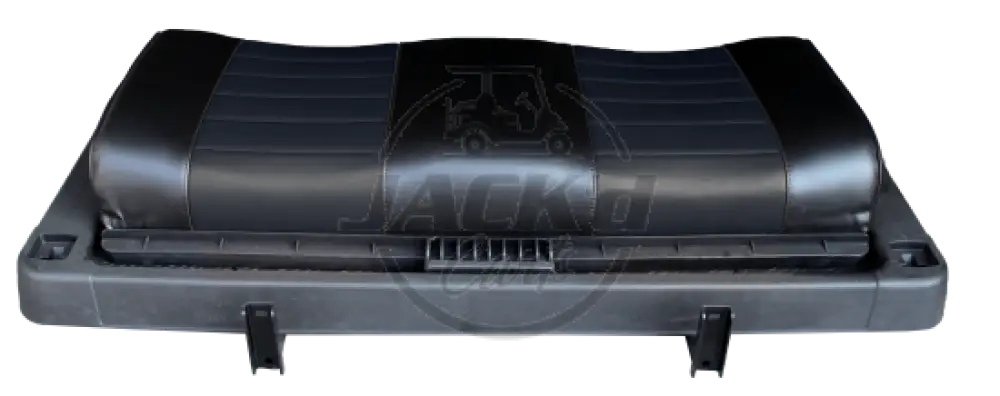 REAR SEAT & FLIP FLOP PLASTIC BOARD ASSEMBLY BLACK WITH GOLD STITCH COLOR OEM Parts