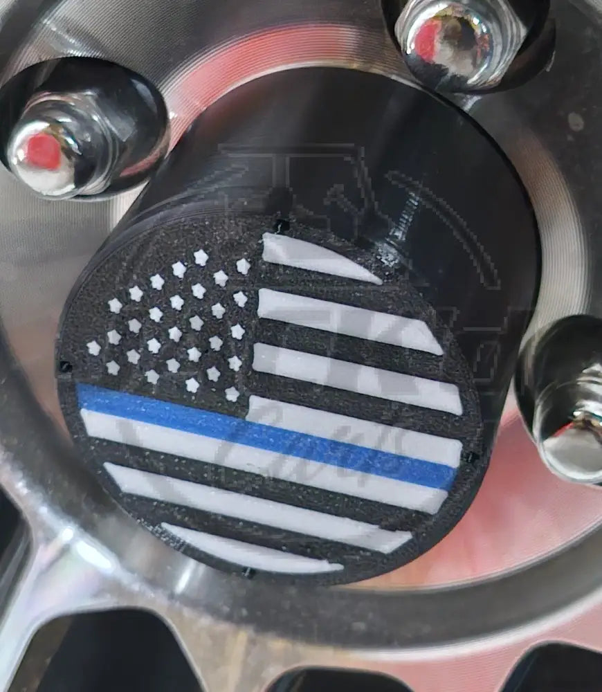Tire Center Cap Cover Set BACK THE BLUE FLAG Accessories