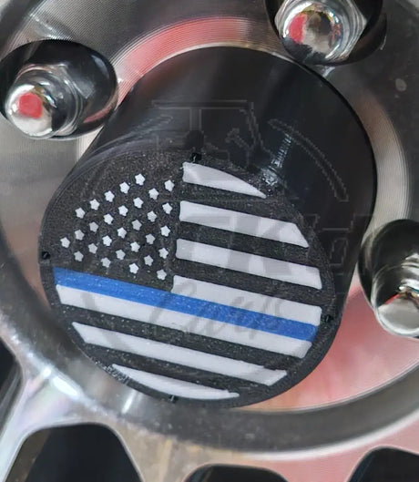 Tire Center Cap Cover Set BACK THE BLUE FLAG Accessories
