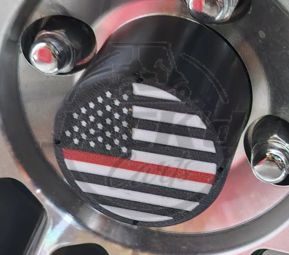 Tire Center Cap Cover Set BACK THE RED FLAG Accessories