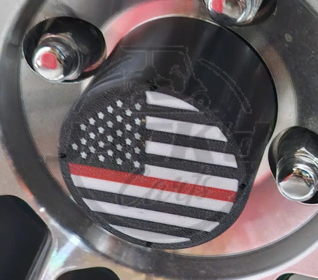 Tire Center Cap Cover Set BACK THE RED FLAG Accessories