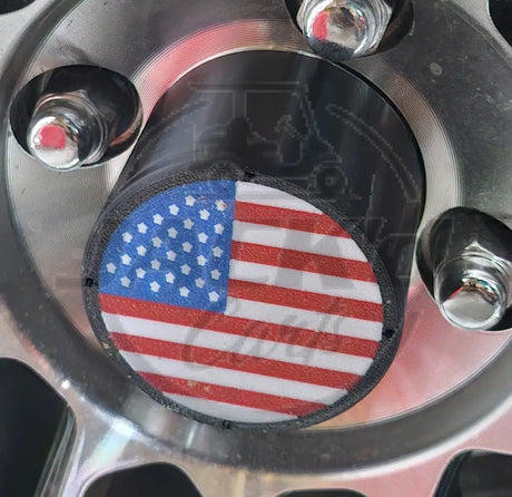 Tire Center Cap Cover Set USA FLAG Accessories