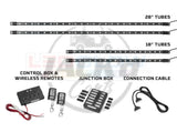 12-Volt Million Color Expandable LED 4-Seater Golf Cart Underbody Lighting Kit with 2 Piece Canopy & 2 Piece Interior