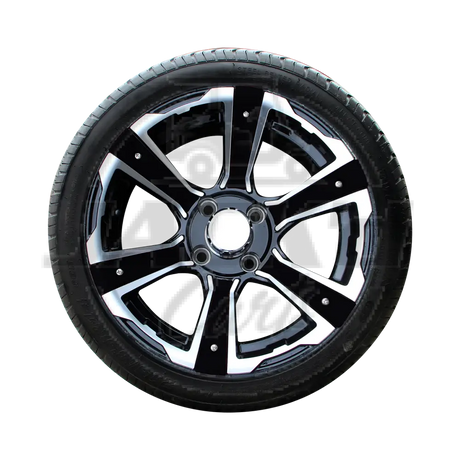 14’’ Radial Tire Assembly with Decoration BLACK SAPPHIRE OEM Parts