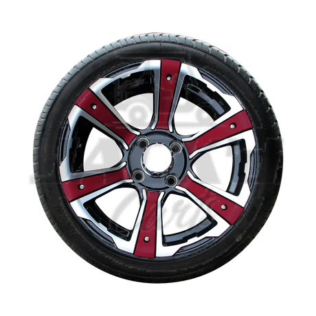 14’’ Radial Tire Assembly with Decoration CANDY APPLE RED OEM Parts