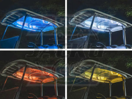 4pc Million Color LED 6 Seater Golf Cart Canopy Add-On Lighting Kit Accessories