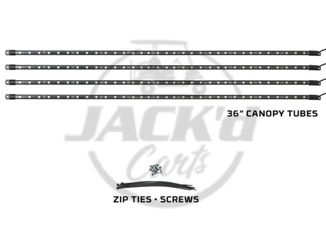 4pc Million Color LED 6 Seater Golf Cart Canopy Add-On Lighting Kit Accessories