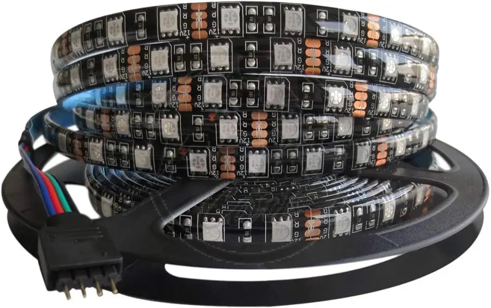 5M Black PCB 5050 RGB LED Strip Waterproof IP65 300 SMD Black PCB Board DC 12V Flexible Light Parts Closeout Sale