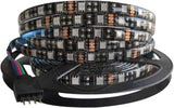 5M Black PCB 5050 RGB LED Strip Waterproof IP65 300 SMD Black PCB Board DC 12V Flexible Light Parts Closeout Sale