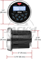 BOSS Audio Systems MGR350B Marine Gauge Bluetooth Receiver Parts Closeout Sale