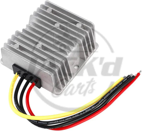 BZONE DC to DC Voltage Reducer Step Down Waterproof Voltage Regulator Buck Converter for Golf Cart Club Car (48V to 12V