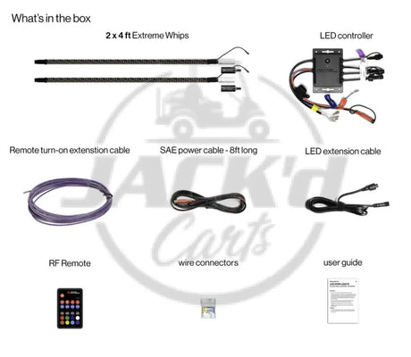 Extreme Whip Kit Qty 2 x 4 ft plus LEDCast Controller