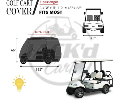 Golf Cart Cover for 4 Seaters Golf Cart Storage